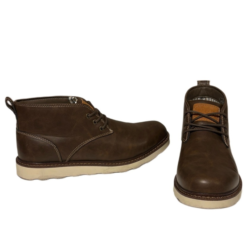 Buffalo David Bitton Brown Leather Chukka Boots - Picture 3 of 9